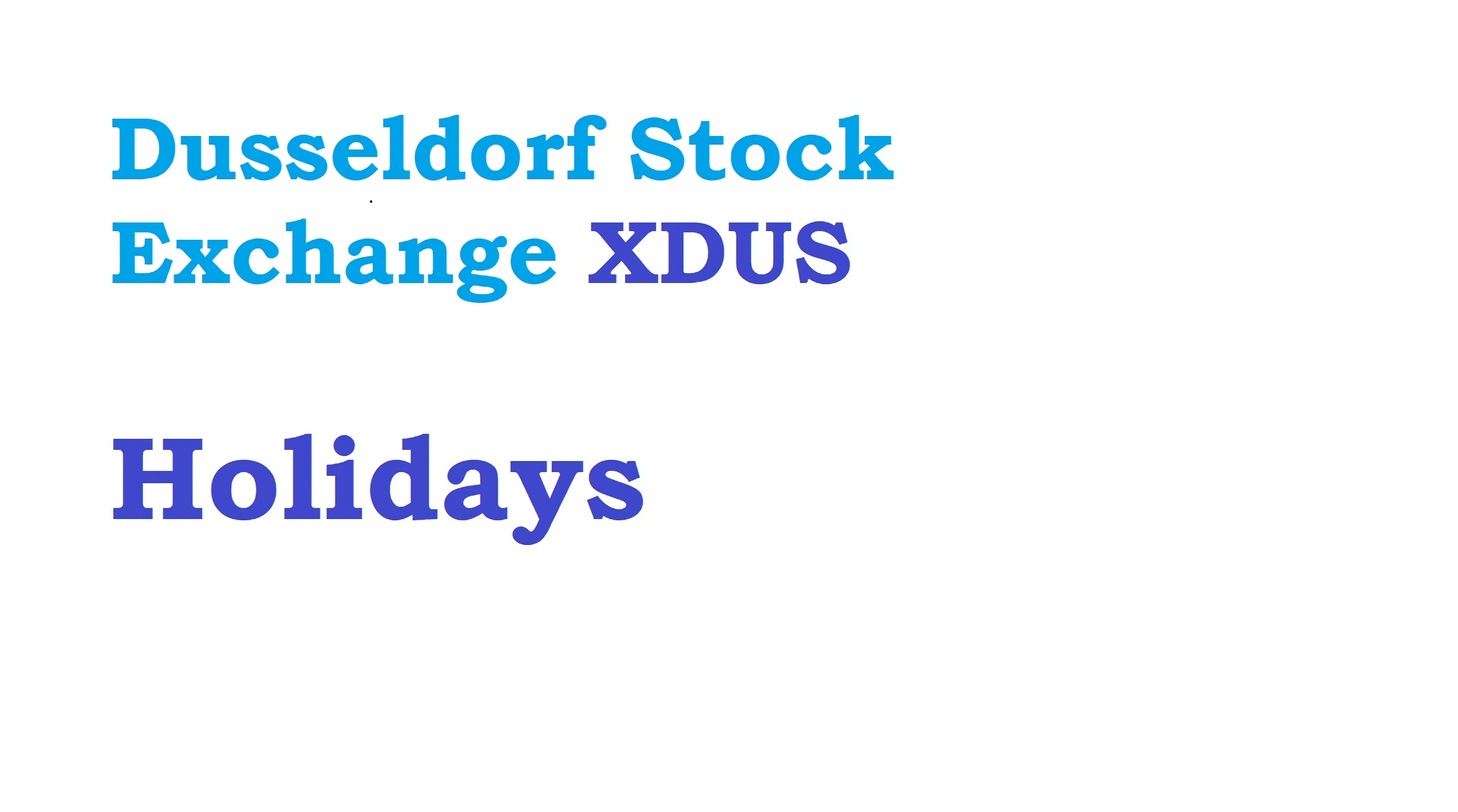 xdus trading holidays in 2023